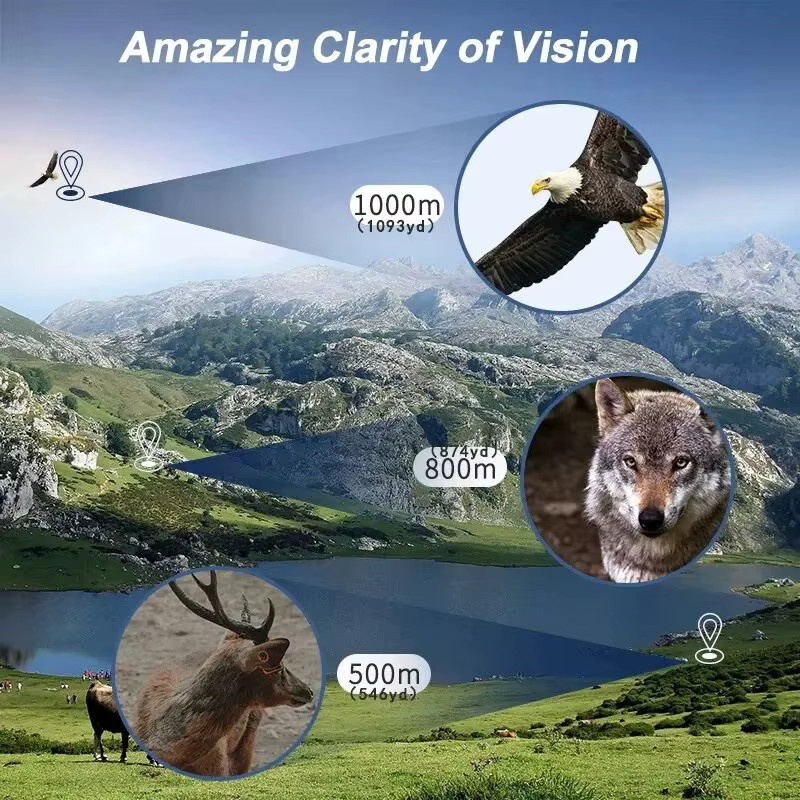 TINSOL Skalierbares Langstrecken-Zoom-Teleskop Monokular in Schwarz für Fotografie und Nachtsicht mit 10-300X Zoom - Bild 2