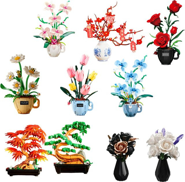 JAKI Blumenstrauß-Set, Bunte Bausteine, Natur, Bunt / Mehrfarbig - Bild 1