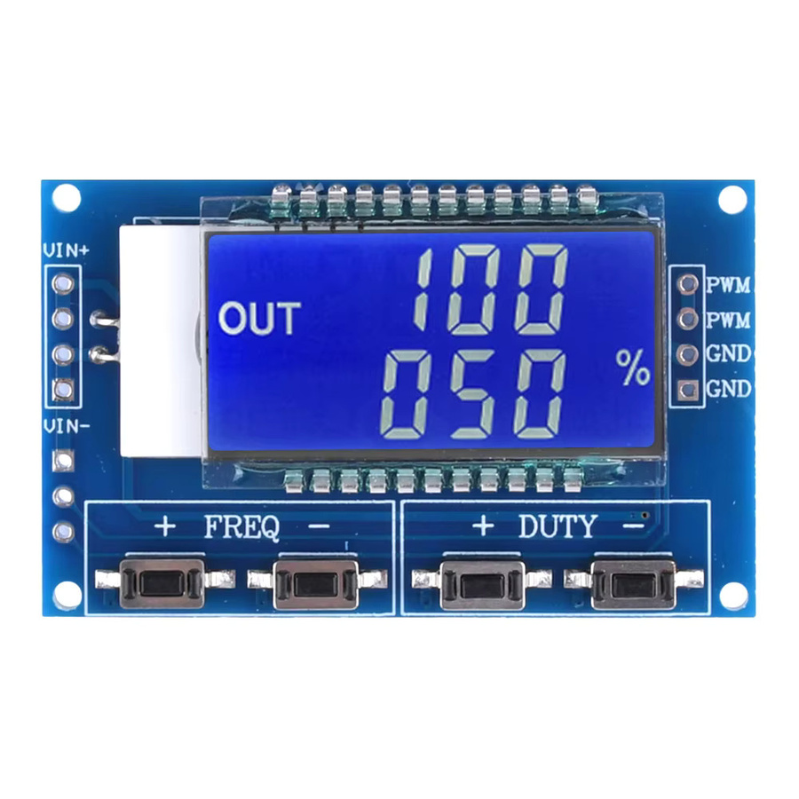 Aideepen Signalgeneratormodul 1 Hz – 150 kHz, einstellbarer 1-Kanal-PWM-Pulsfrequenz und Arbeitszyklus mit LCD-Display, Blau - Bild 2