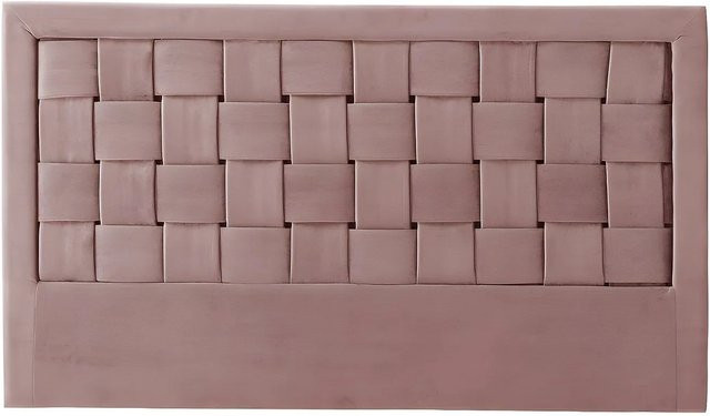 Vente-unique Bettkopfteil Jenna in Rosa, Art déco Design aus Samt und Kiefernholz, Breite: 160 cm - Bild 1