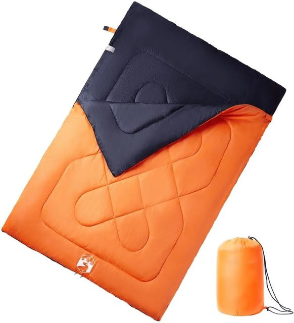 vidaXL Doppelschlafsack mit Kissen für Erwachsene, geeignet für 3-4 Jahreszeiten, Modell 94452 - Bild 1