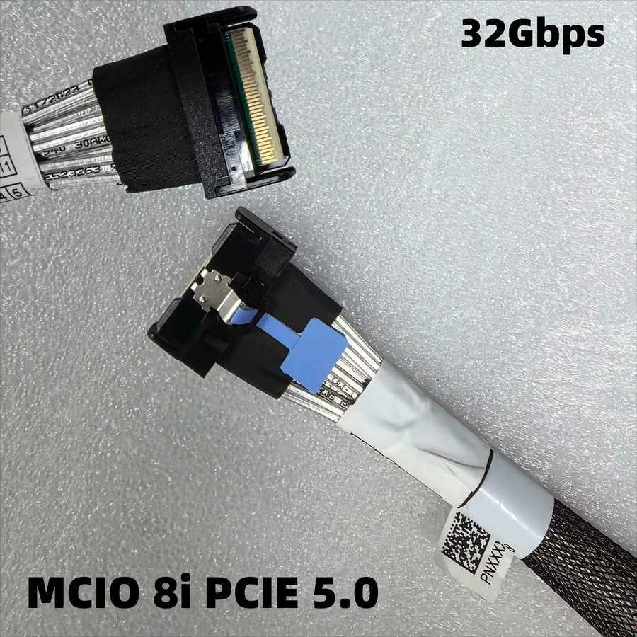 ADT-Link PCIe 5.0 MCIO auf MCIO Hochgeschwindigkeits-Datenübertragungskabel 8i X8 Stecker auf Stecker Verbindungskabel für Server NVMe in Schwarz - Bild 2
