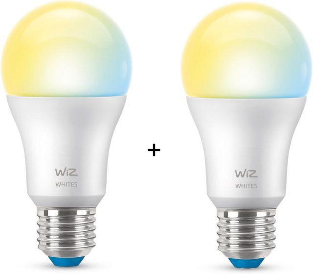 WiZ LED-Leuchtmittel E27 A60 Tunable White 2er-Set Weiß - Bild 1