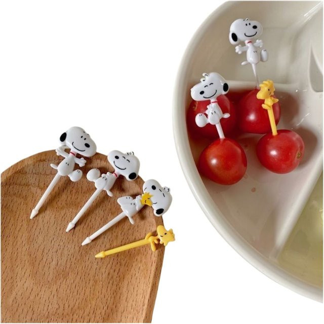 Bandai Snoopy Cartoon Kuchengabel, Obstgabel, Welpenmuster - Bild 1