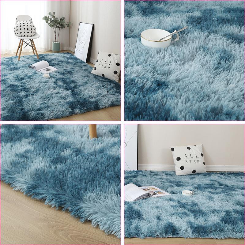 Yiran Furniture Langhaarteppich aus Polyester in modernem Stil, rutschfest, B/T: 160 x 230 cm - Bild 1