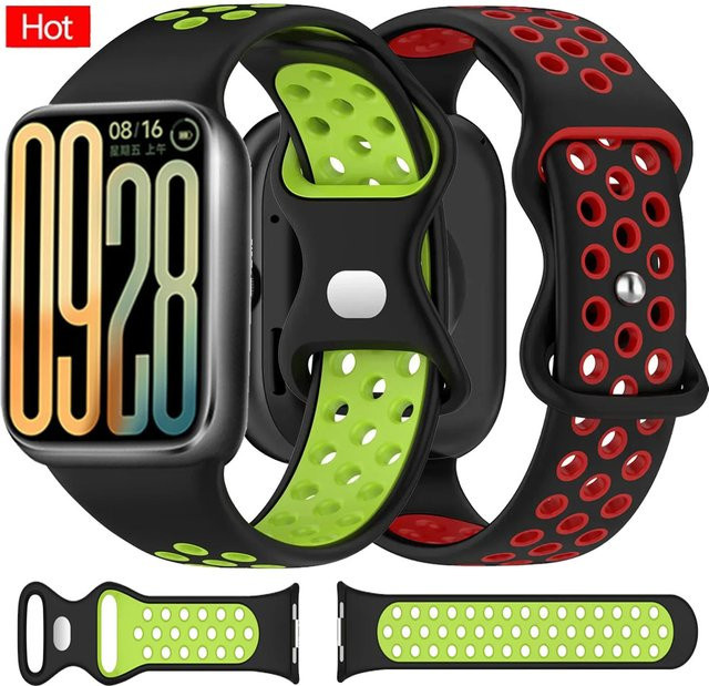 Xiaomi Uhrenarmband Silikon, Schwarz, Redmi Watch 4, Redmi Watch 5, Xiaomi Band 8, Xiaomi Band 9 Pro - Bild 1