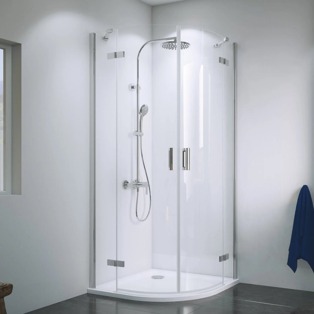 Breuer Runddusche Radius 55 Panorama in Chrom und transparentem Klarglas B/T: 100 x 100 cm - Bild 1