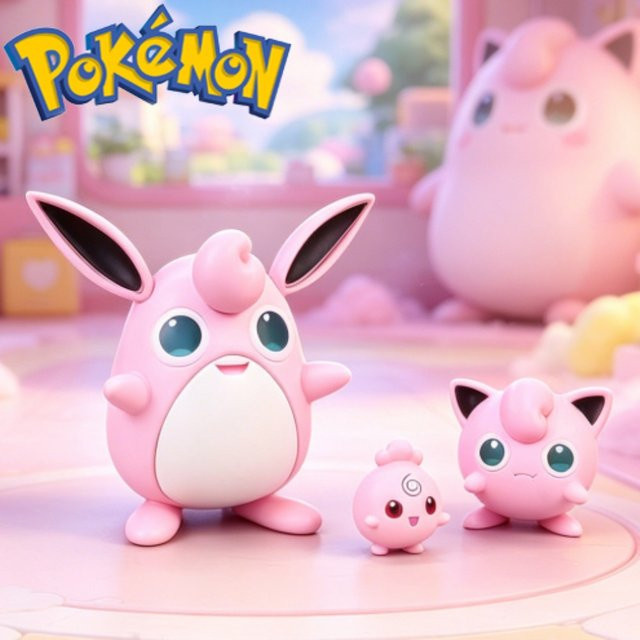 DUODUOBAO Pokémon Actionfiguren, Mini PVC-Statue, Rosa / Pink - Bild 1