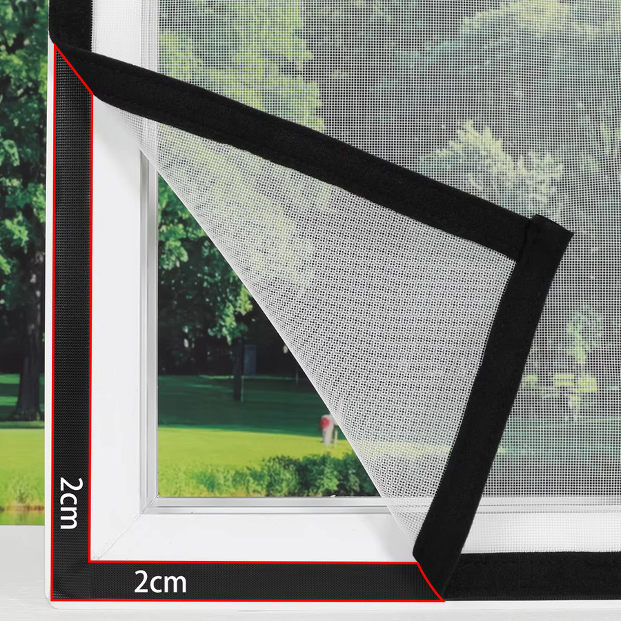TranquilTouch Insektenschutzgitter für Fenster mit Reißverschluss, selbstklebend und wiederverwendbar, Schwarz - Bild 4