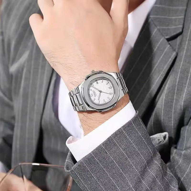 TVK Armbanduhr Edelstahl, Quarz, Silber, Datum, Herren - Bild 2