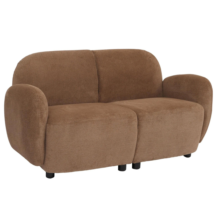 MCW 2er-Sofa P33 Loungesofa aus Chenille-Stoff in Braun mit Massivholzrahmen und Öko-Tex Zertifizierung - Bild 3