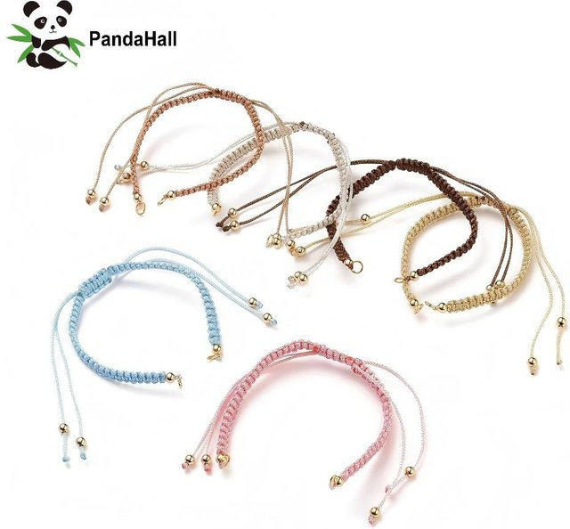PandaHall Armband-Set, Polyester, Messing, Bunt, Perle - Bild 1