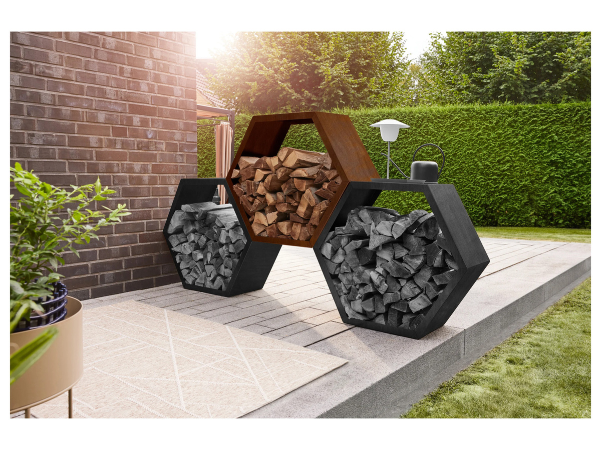 HOME DELUXE Holzlege ANTARES 3er Set braun B/T/H: 80 x 34 x 15 cm - Bild 1