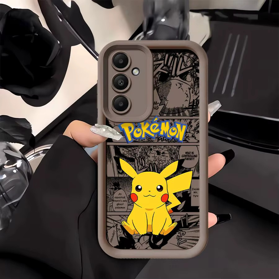 Handyhülle mit Comic Charizard und Pikachu für Samsung Galaxy A57 A26 A36 A56 A35 A55 A54 A52 A32 A24 A22 A21s A73 A35 A25 Multicolor - Bild 2