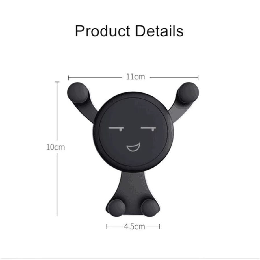 Maerknon Autotelefonhalter für die Lüftung mit Schwerkraft-Funktion, Universal Smartphone Halterung für iPhone, Xiaomi, Huawei und Samsung, Grau oder Schwarz - Bild 5