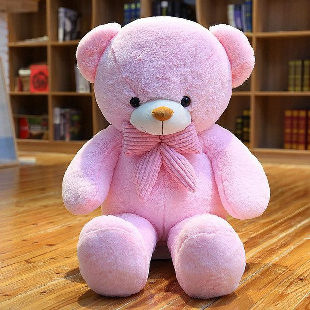 Kidsly Teddybär Plüsch Spielzeug, Rosa Blau, 100cm - Bild 1