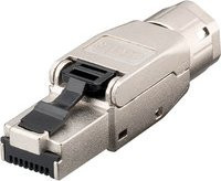 goobay CAT 8.1 RJ-45 Stecker STP Ethernet LAN in Silber - Bild 1