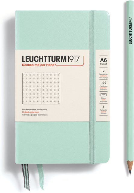 LEUCHTTURM1917 Notizbuch Pocket Hardcover A6 Dotted Mint Green - Bild 1