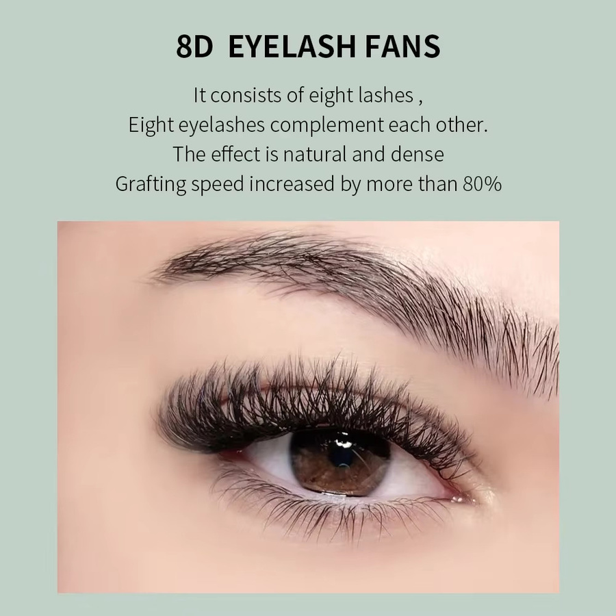 Glamlash 8D W Black Wimpernverlängerung, Natürlich, Unisex - Bild 3