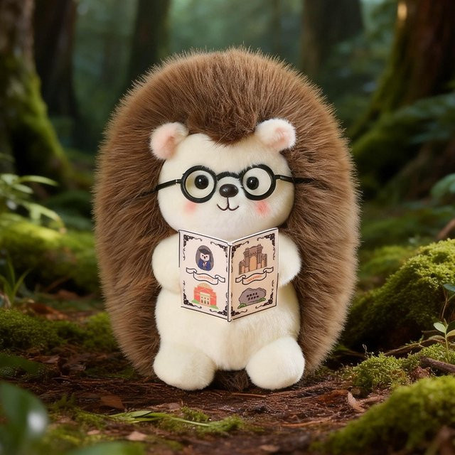 pangcangshu Dr. Igel Plüschtier, Igel-Puppe, Braun - Bild 1