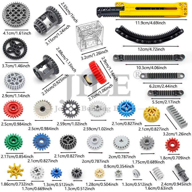 jile MOC High-Tech Ziegel Technologie Liftarm Strahl Getriebe Kreuz Achse Rahmen Stecker Pin Bauen Bausteine Roboter Kompatibel Auto Spielzeug - Bild 2