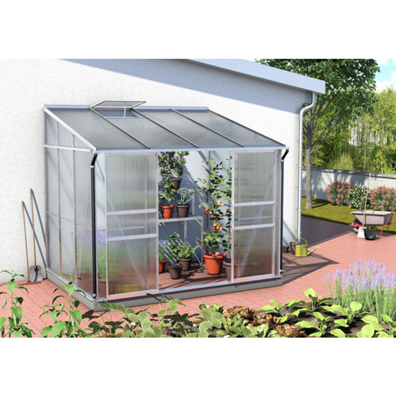 VITAVIA Gewächshaus Osiris aus Aluminium und Kunststoff in Silber, 5,2 m² - Bild 2