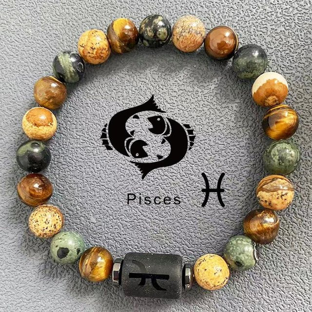 SunFlowers Story Armband, Naturstein, Perle, Schwarz, Unisex - Bild 1