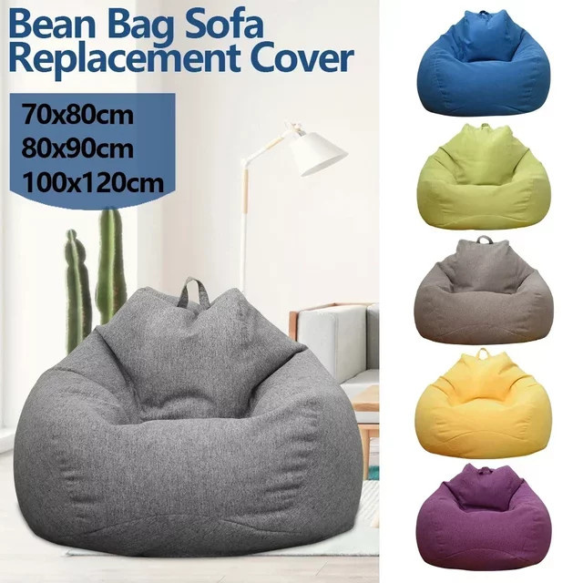 OTAUTAU Sitzsackbezug für Erwachsene, grauer Lazy Sofa Bezug für Tatami-Liege und Couch, ohne Füllung - Bild 1