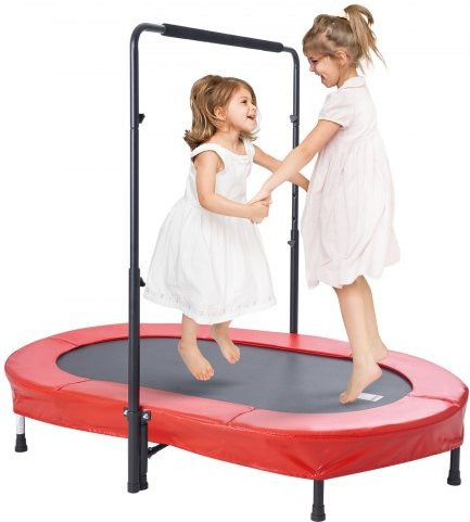 VEVOR Kindertrampolin, faltbar, mit Griff, rot, ab 3 Jahre - Bild 1