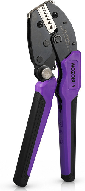 WOZOBUY Elektriker-Multifunktionszange mit 400 bis 2000 Kabelklemmen, Crimpzange für 0,25–10 mm²/23–8 AWG in Lila - Bild 1