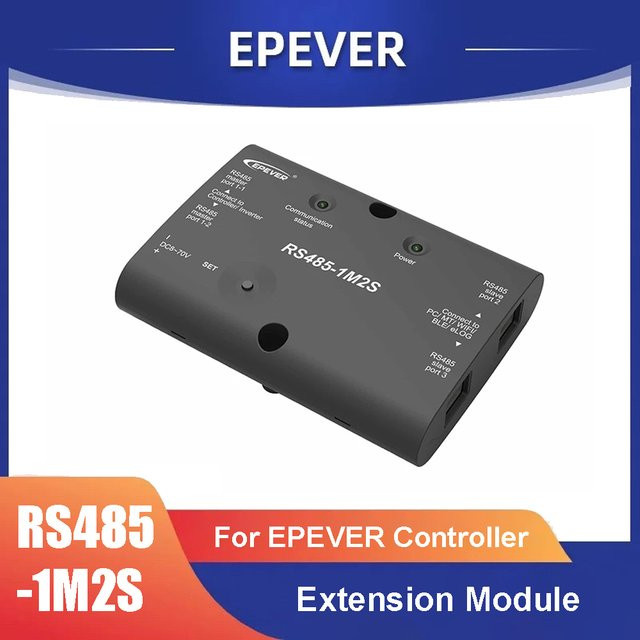 Epever RS485-1M2S Erweiterungsmodul zur Verlängerung des RS485-Kommunikationsanschlusses für Solar Controller und Wechselrichter in Schwarz - Bild 1
