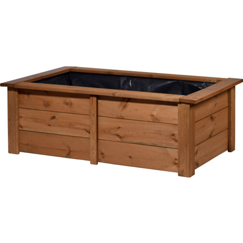 DOBAR Hochteich Kubus rechteckig braun B: 120 cm, H: 42 cm, Fassungsvermögen: 200 Liter - Bild 5