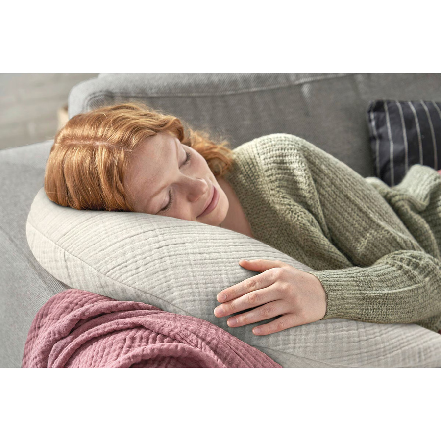 Theraline Musselinmond Stillkissenbezug aus Baumwolle in Beige, 140 cm - Bild 2