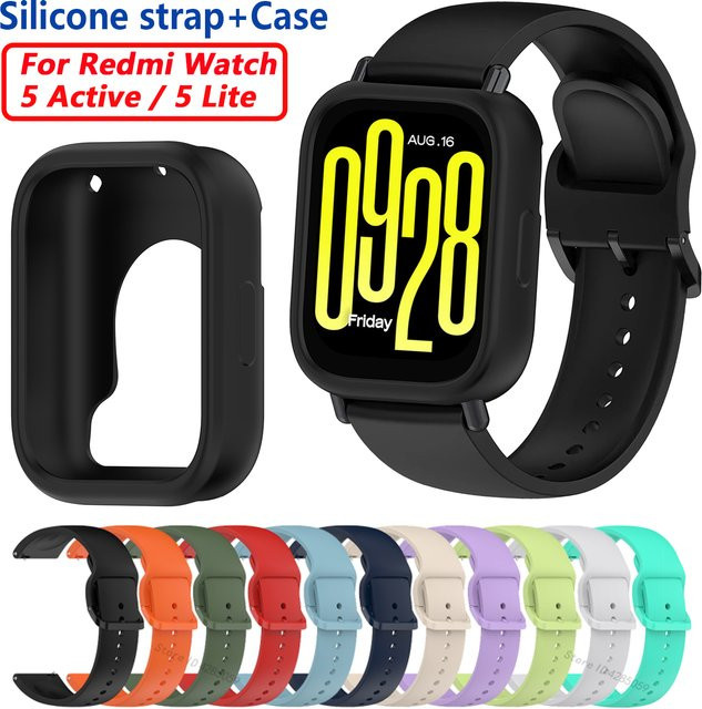 Xiaomi Uhrenarmband Silikon, Redmi Watch 5 Active, Redmi Watch 5 Lite, Schwarz - Bild 1