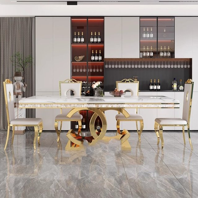 DUTRIEUX Esstisch aus Marmor für Küche, Wohnzimmer oder Büro - Bild 1
