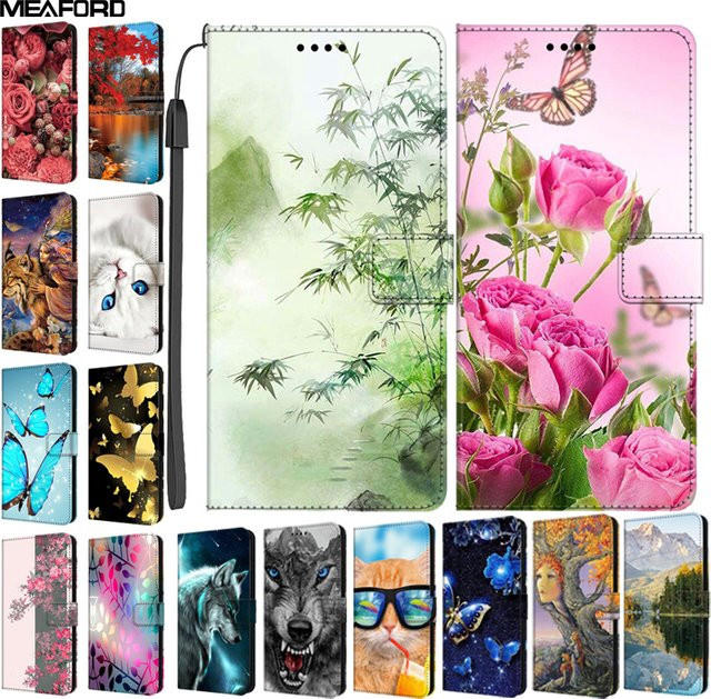 Leder Flip Cover Wallet Hülle für Samsung Galaxy Note 8, Note 9, Note 10 Lite, Note 10 Plus und Note 4 in Gold und Multicolour - Bild 1