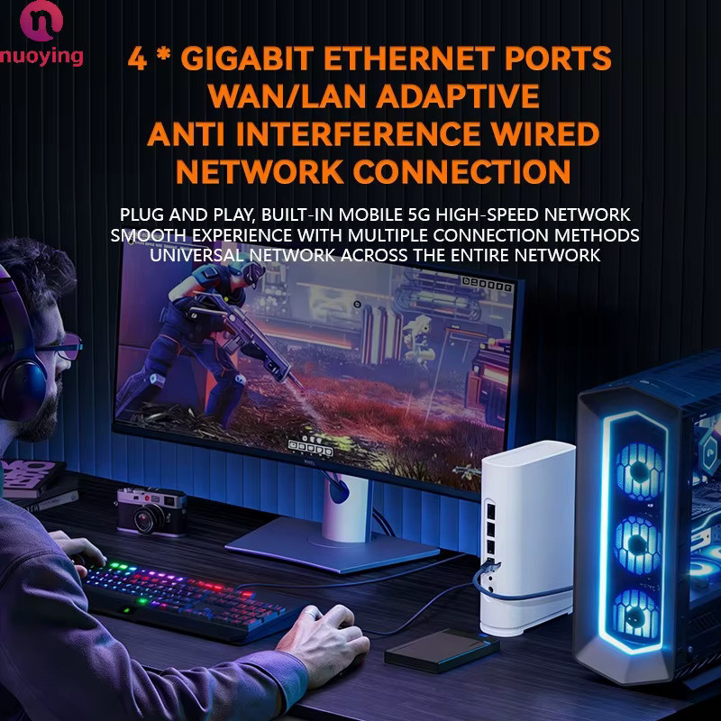 NUOIYING WiFi 6 5G CPE AX1800 Router in Weiß mit SIM-Kartensteckplatz und Dual-Band Unterstützung - Bild 3