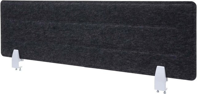 MCW Tischtrennwand G76 Schallschutz und Sichtschutz aus Textil mit Prägung, Farbe: Schwarz, B: 100 cm, H: 30 cm - Bild 1