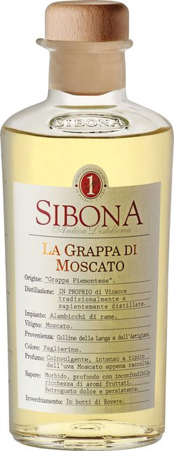 Sibona Grappa di Moscato, Italien, 40% Vol., 0,5 l - Bild 1