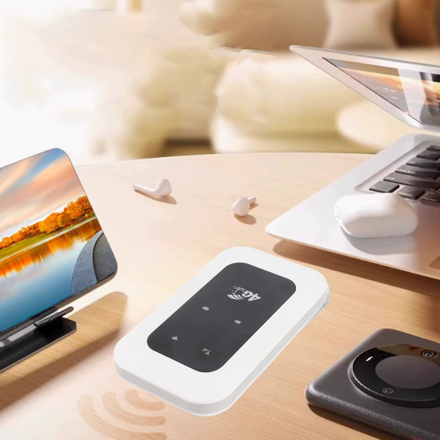 Qiilu Mobiler 4G 5G WiFi Hotspot in Weiß mit 300 Mbit/s und langer Akkulaufzeit für Reisen und Wohnmobile - Bild 5
