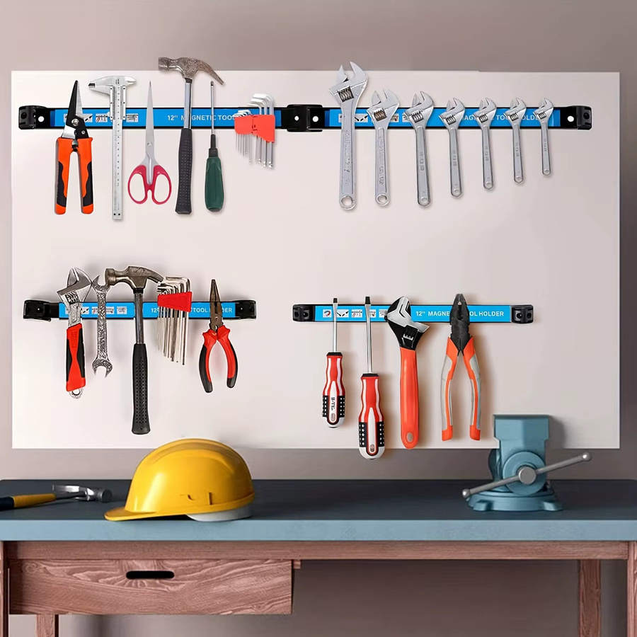 NIUXIANG Magnetischer Werkzeughalter aus Stahl als platzsparende Magnet-Werkzeugstange und Metall-Organizer-Regal - Bild 5