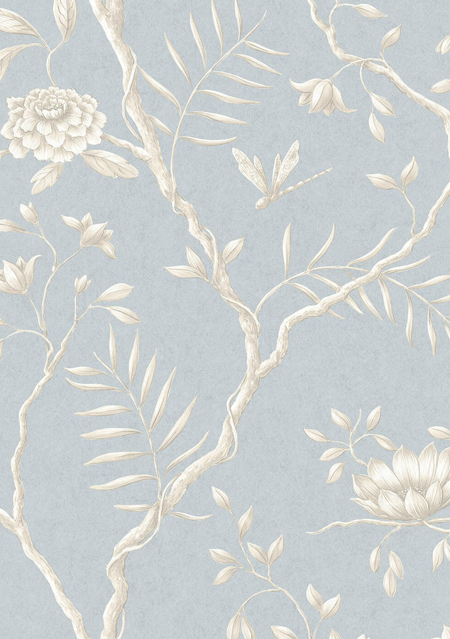 Lewis & Wood Tapete Jasper Peony in Cirrus Blau mit floralem Design - Bild 1