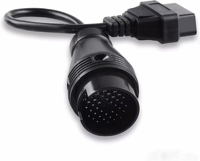 QXNY OBD2 Diagnose-Adapter Verlängerungskabel von 38-Pin auf 16-Pin Buchsenstecker für Mercedes Benz in Schwarz - Bild 1
