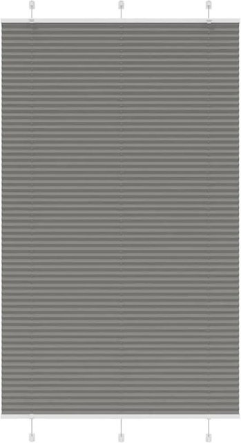 vidaXL Plissee Anthrazit semi-transparent aus Polyester B: 115 cm, H: 200 cm - Bild 1