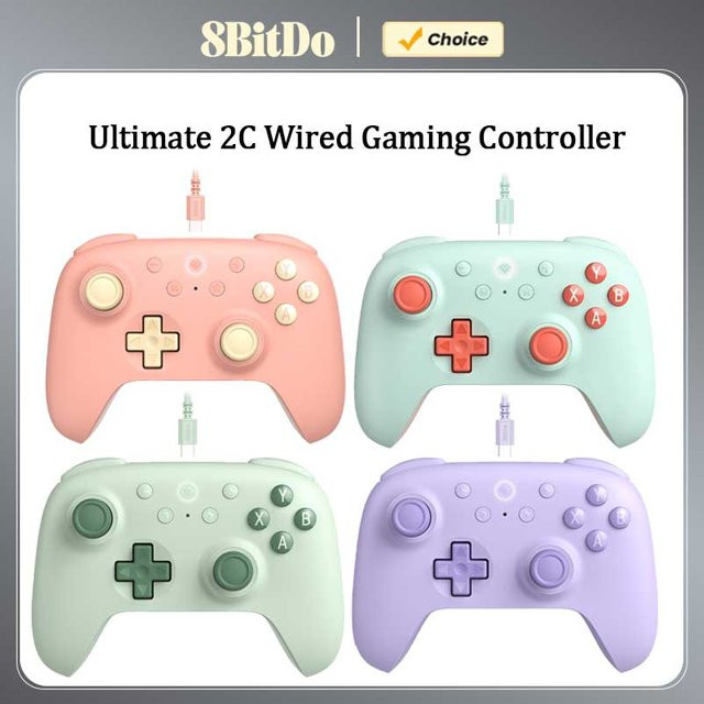 8bitdo Ultimate 2C Kabelgebundener Gaming-Controller mit Hall-Effekt-Joysticks und Triggern für PC und Android in Purple - Bild 1