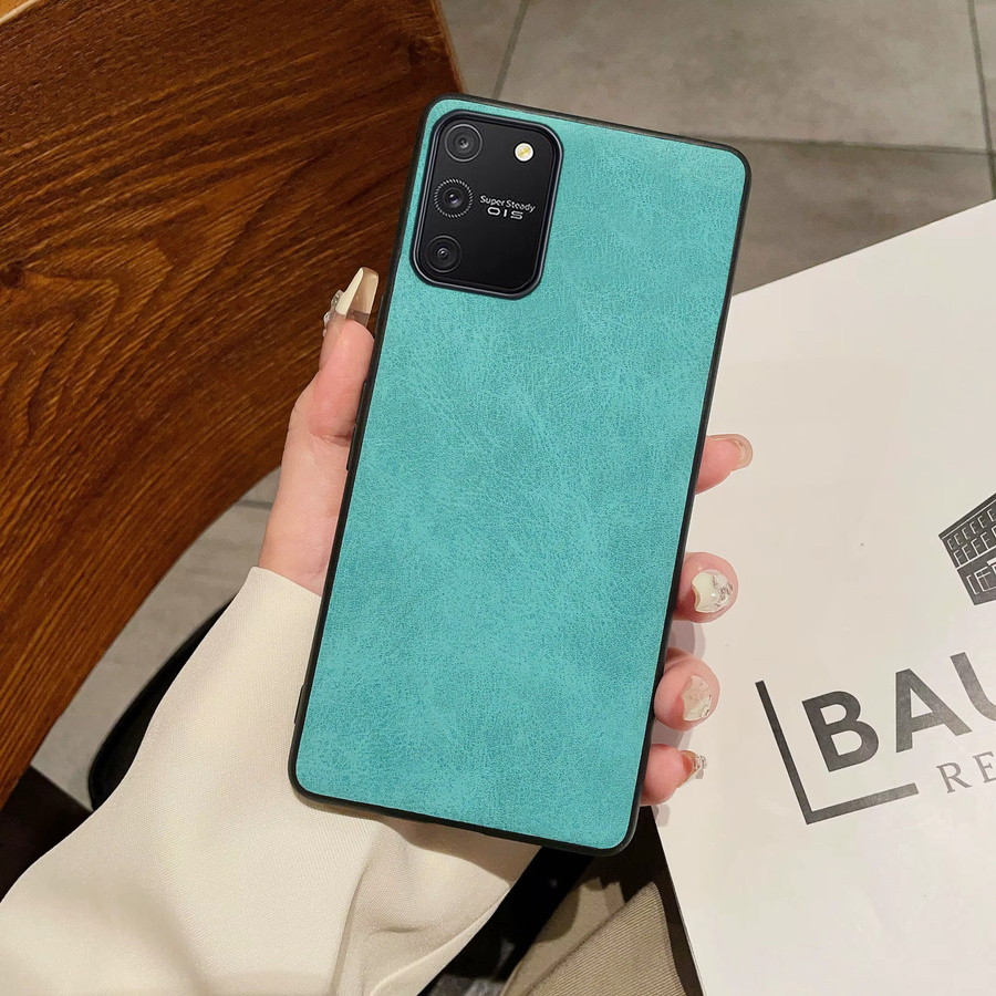 Luxuriöse Business-Handyhülle aus mattem Leder und TPU für Samsung Galaxy S10 Lite in Schwarz - Bild 2