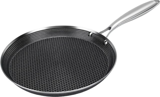 Fishine Edelstahl Crêpe-Pfanne mit Antihaftbeschichtung in Schwarz, Durchmesser: 26 cm - Bild 1