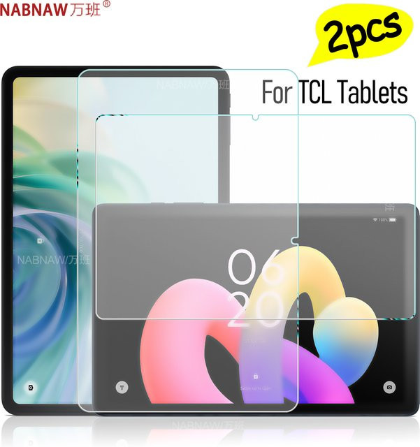 NABNAW Displayschutzfolie aus gehärtetem Glas für TCL Tab 10L Gen4 Gen3 Gen2 NXTPAPER 14 11,5 11 Plus und TCL Tab 11 FE, 2er-Pack, transparent - Bild 1