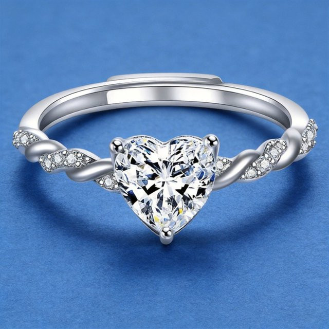 SAY Eternity-Herz Ring, 925 Silber, Zirkonia, Damen - Bild 1