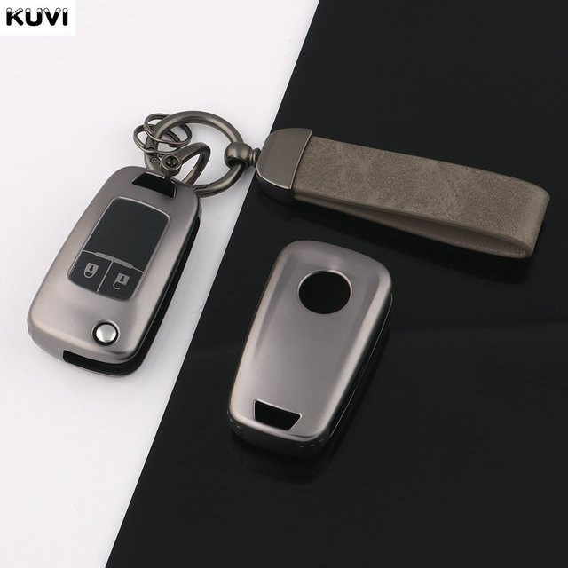 Kuvi TPU Autoschlüsselhülle für Chevrolet Cruze Aveo Trax Sail Malibu sowie Opel Astra Corsa Meriva Insignia in Grau - Bild 1